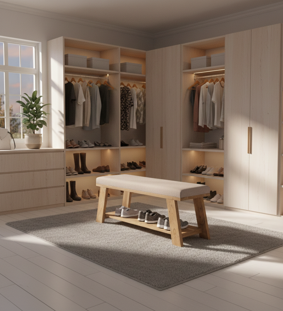 Aspen Acacia Wood Bench With Solid Shelf