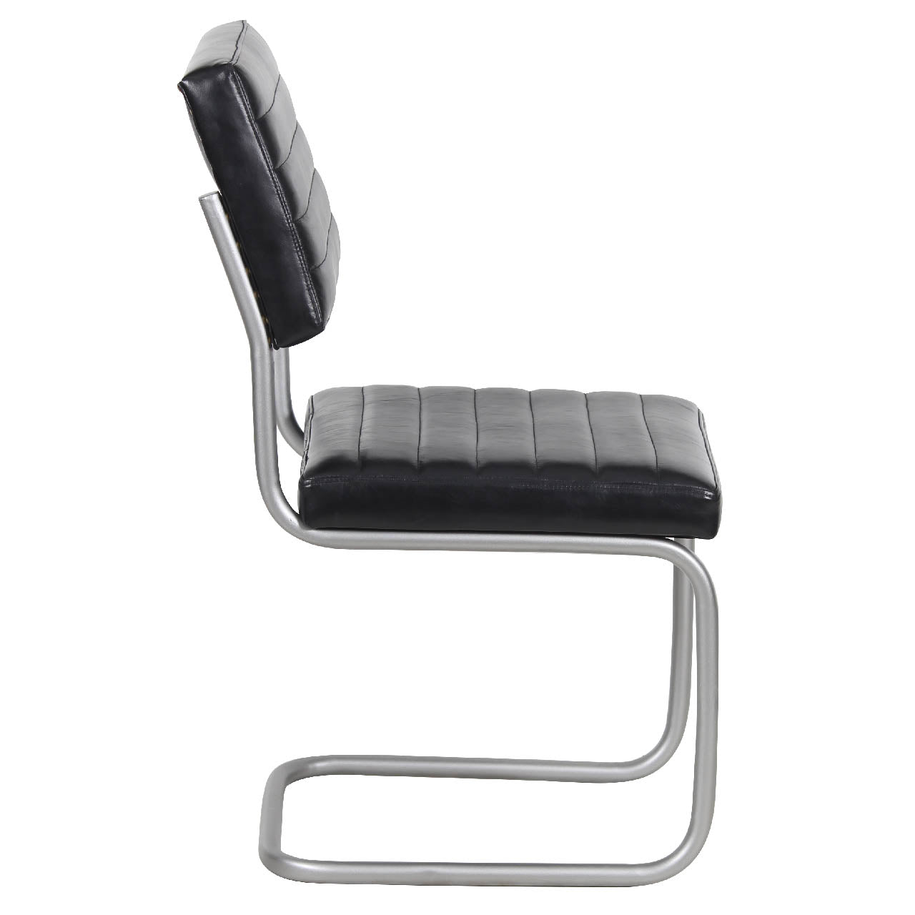 Carlos Leather and Iron Upholstered Dining Chair