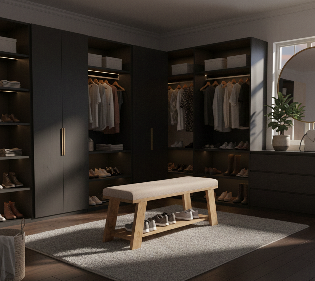 Aspen Acacia Wood Bench With Solid Shelf