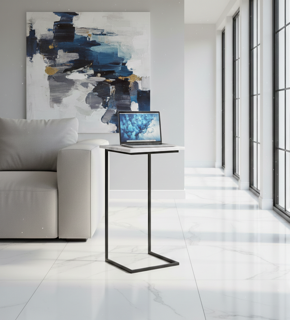 Callix Laptop Table Marble Top