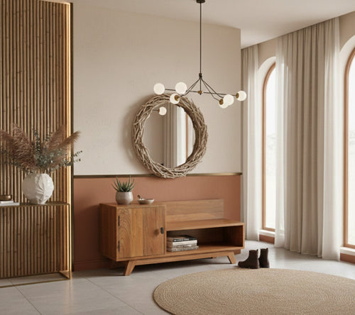 Advin Acacia Wood Entryway Bench