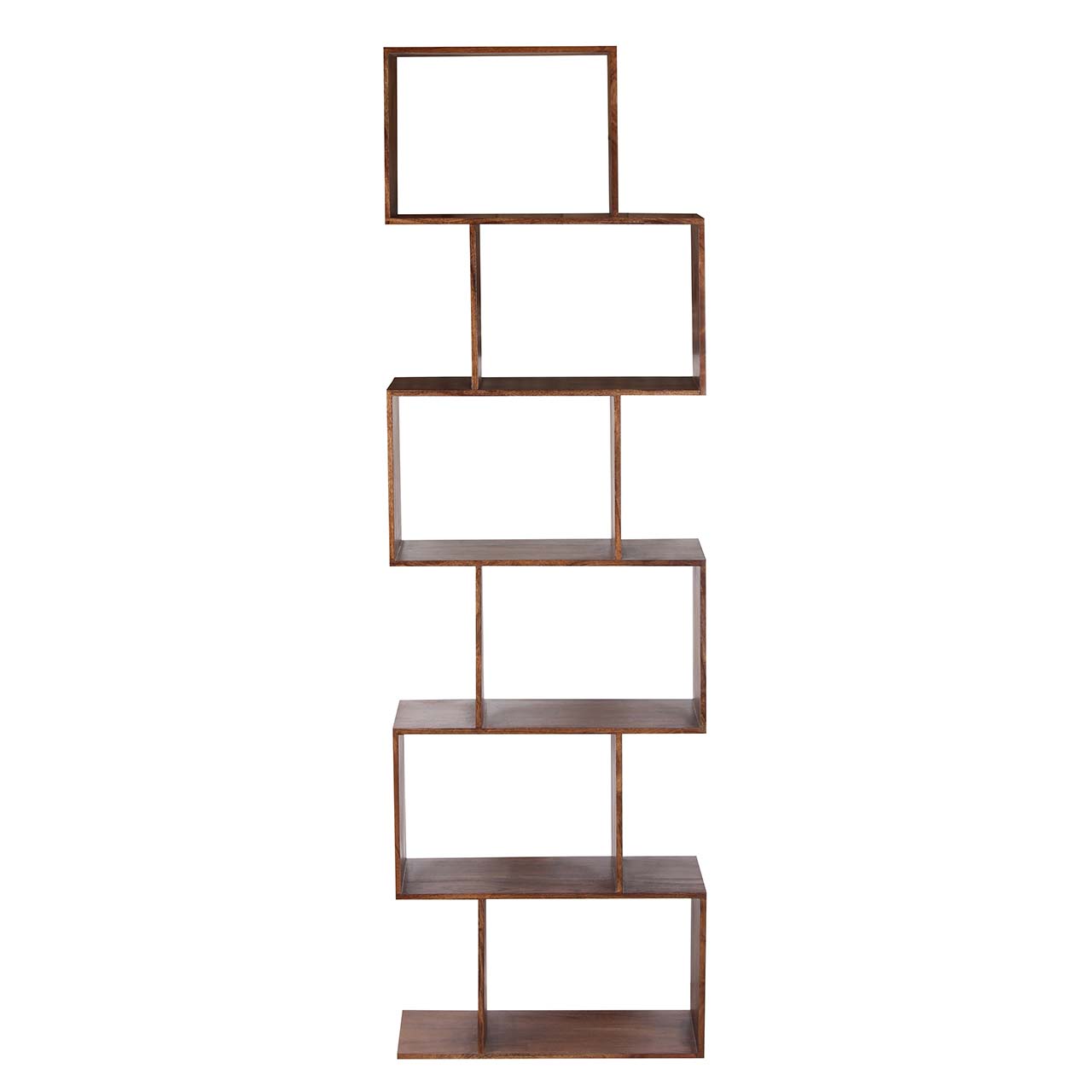 Riyad Acacia Wood 6 Compartment Bookcase