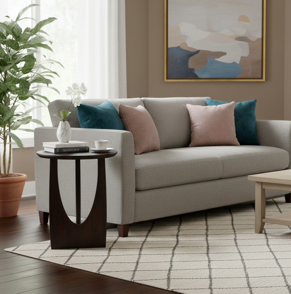 Abstract Mango Round Side Table
