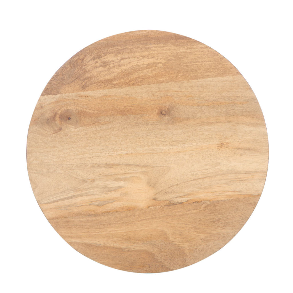 Ajax Mango Wood Round Side Table