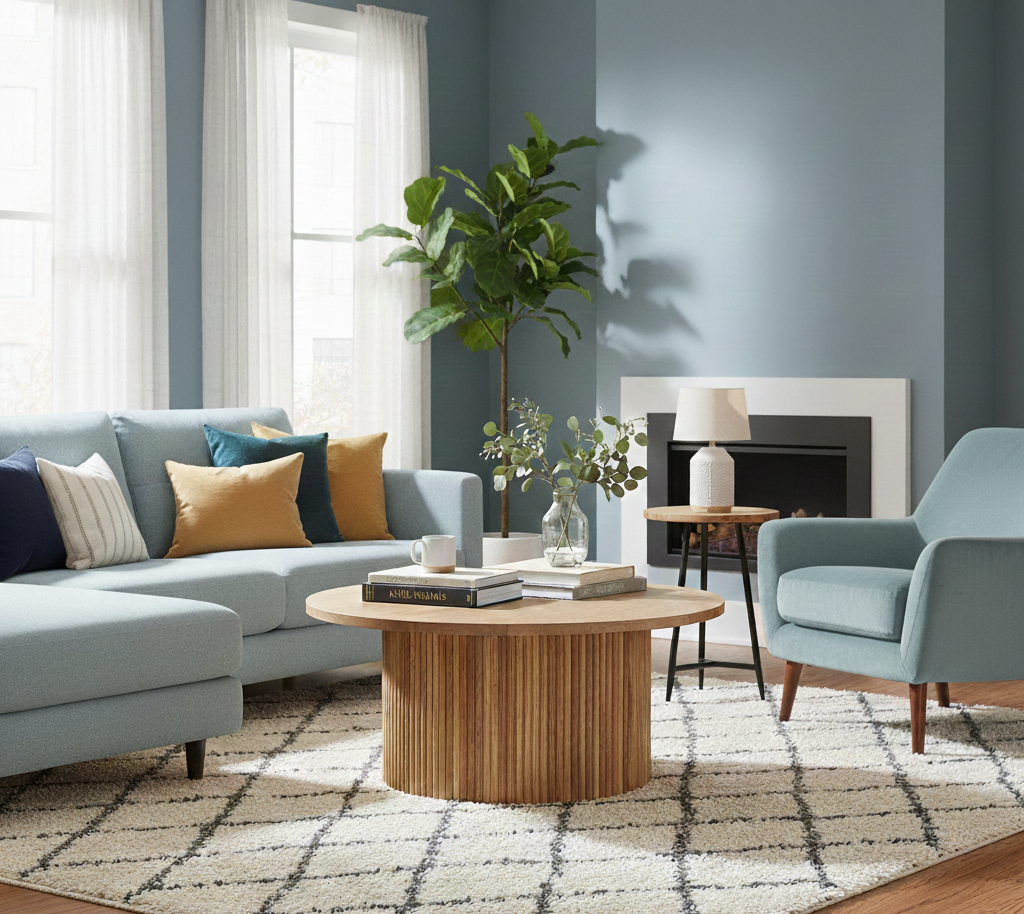 Ajax Mango Wood Round Coffee Table