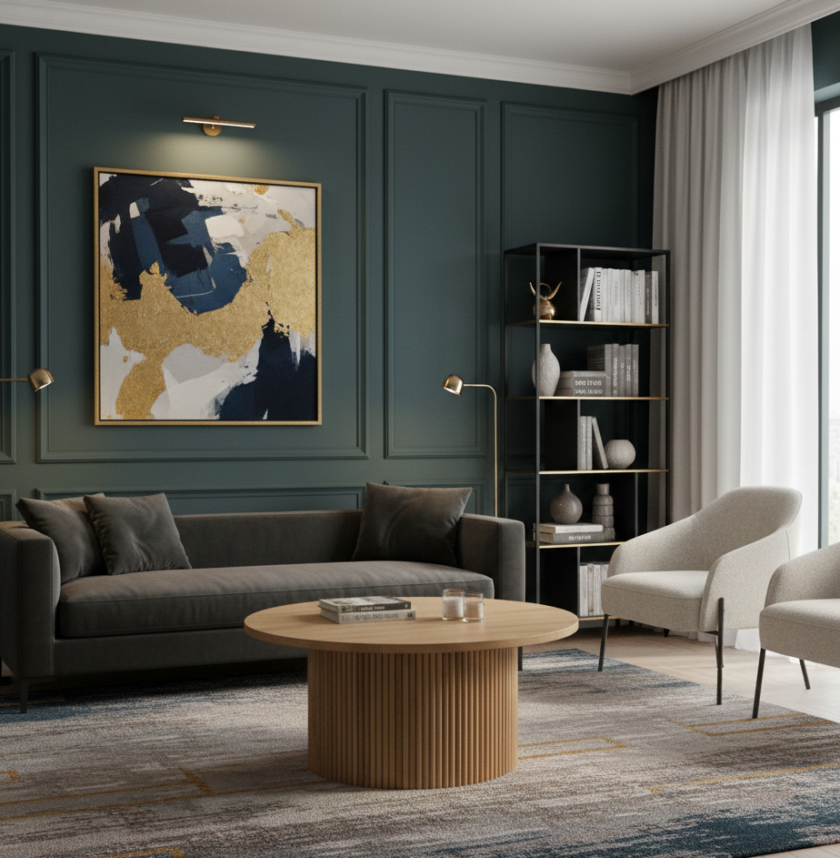 Ajax Mango Wood Round Coffee Table