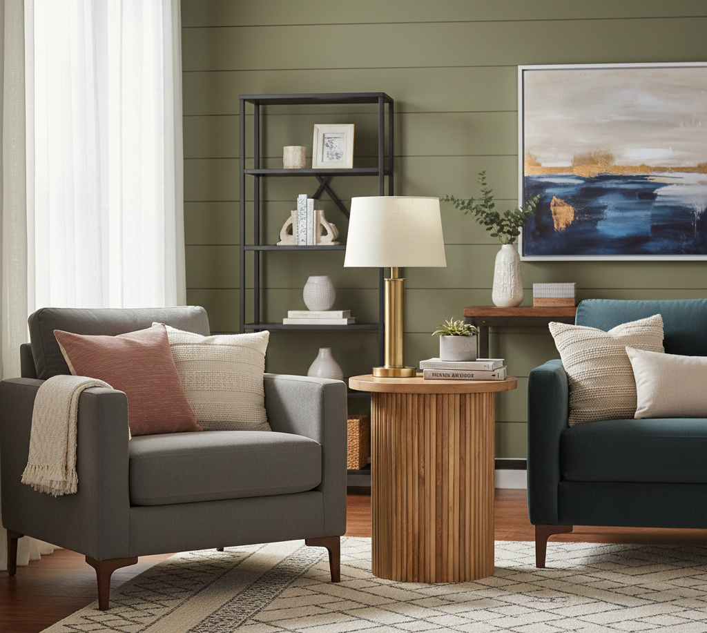Ajax Mango Wood Round Side Table