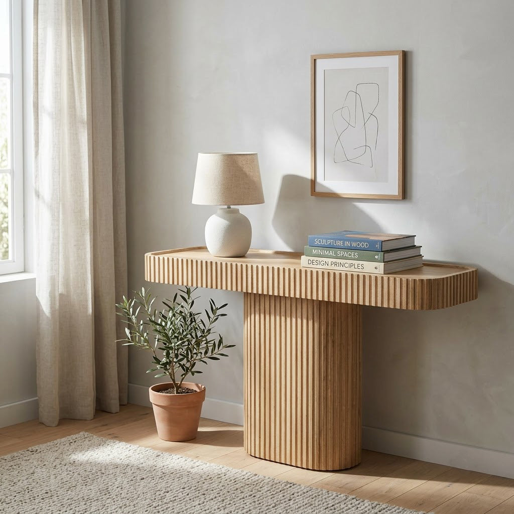 Ajman Mango Wood Console Table - Natural