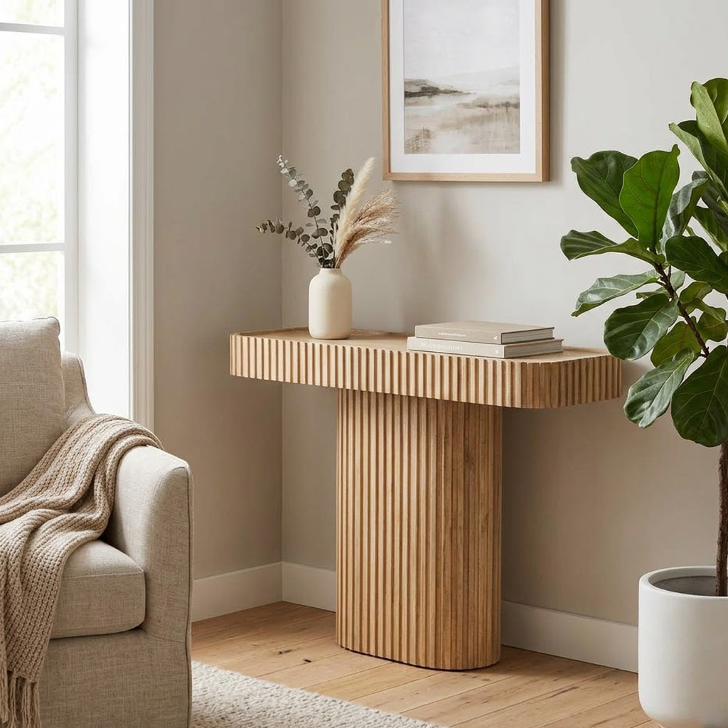 Ajman Mango Wood Console Table - Natural
