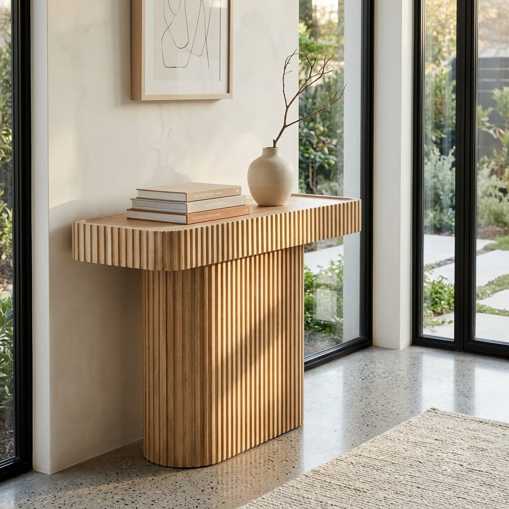 Ajman Mango Wood Console Table - Natural