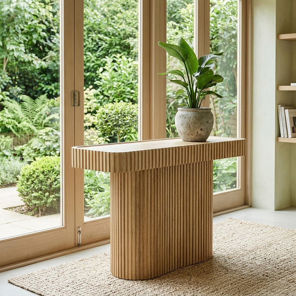 Ajman Mango Wood Console Table - Natural