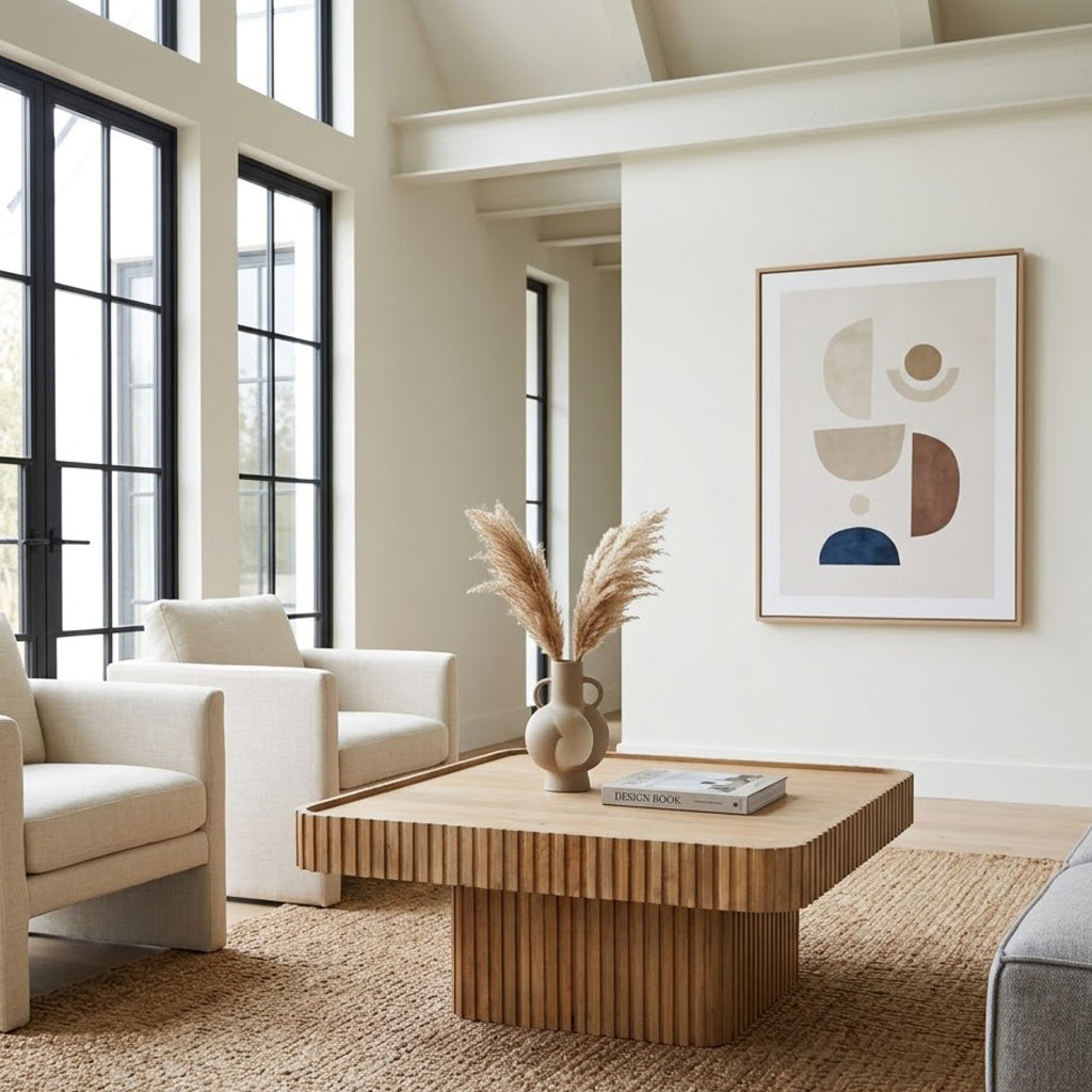 Ajman Mango Wood Square Coffee Table - Natural