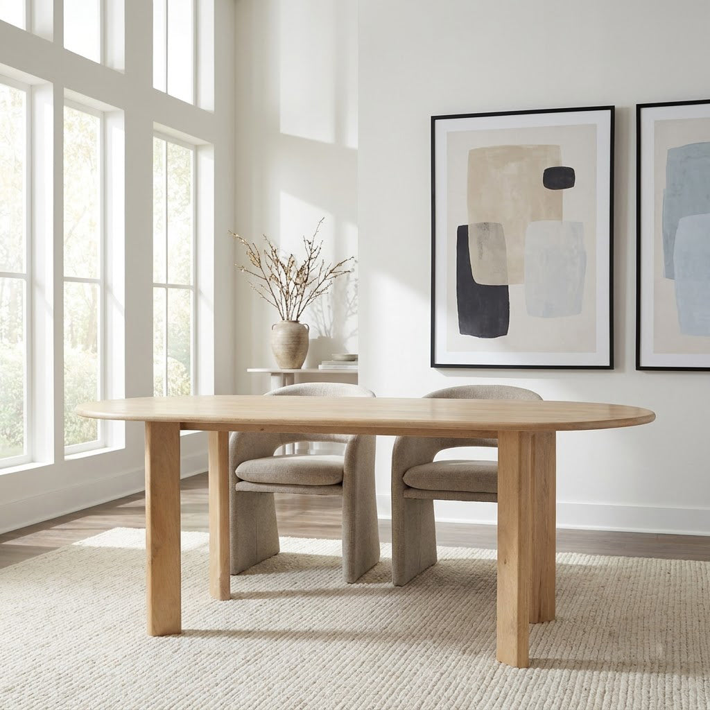 Capsul Mango Wood Dining Table - Natural