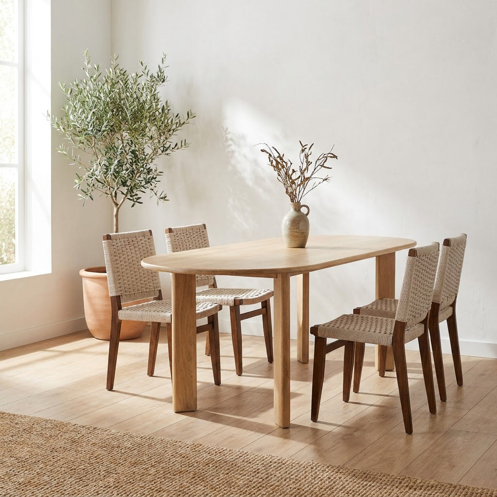 Capsul Mango Wood Dining Table - Natural
