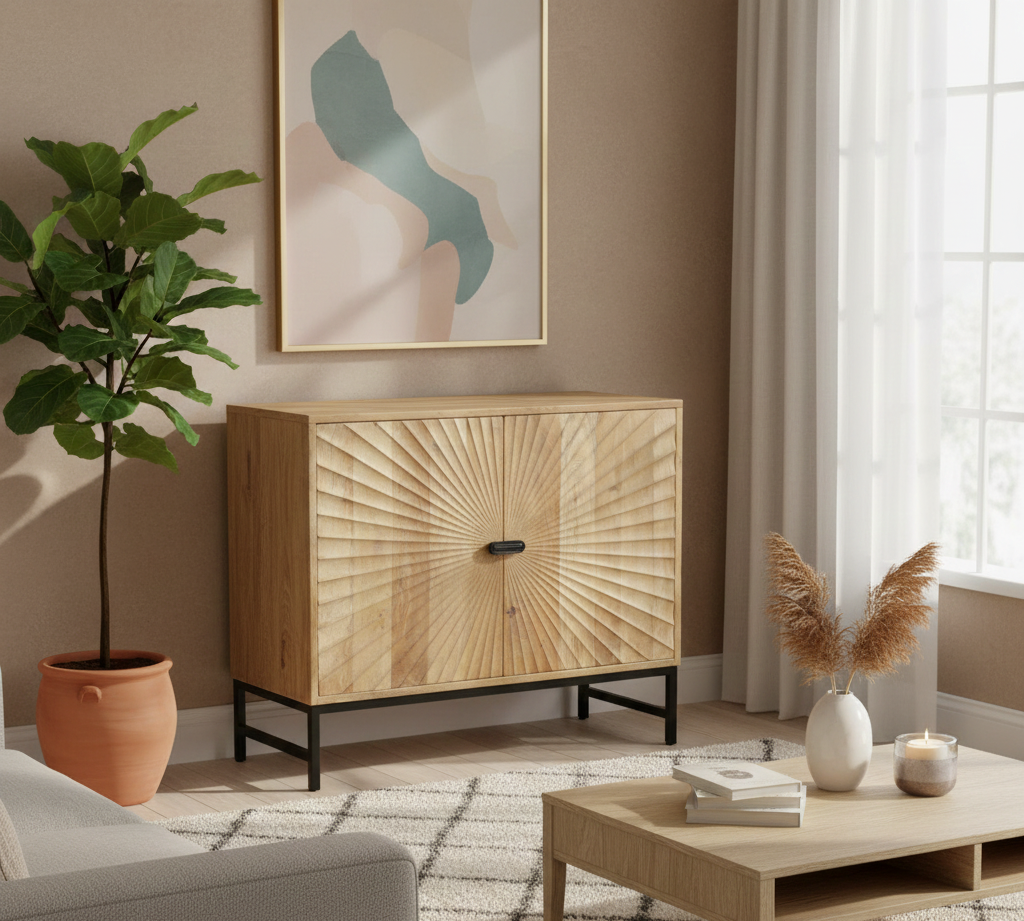 Alden Mango Wood 2 Door Cabinet