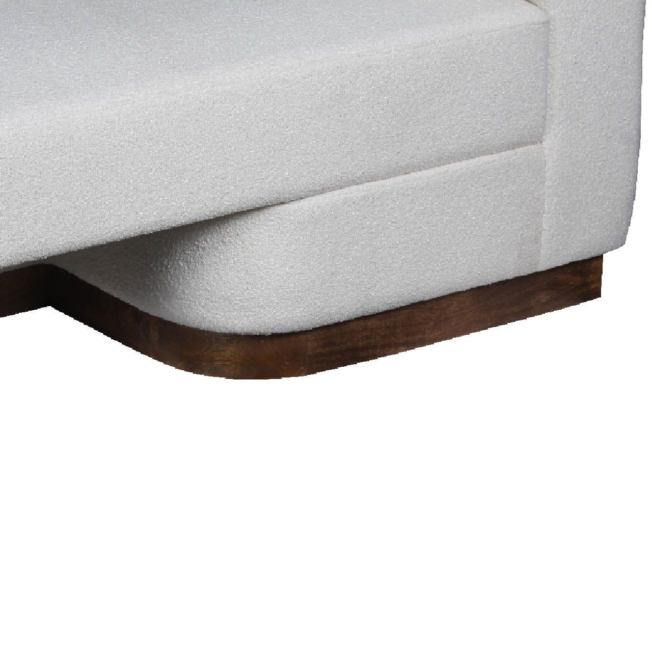 Aleesos Mango Wood Fabric Modern Sofa