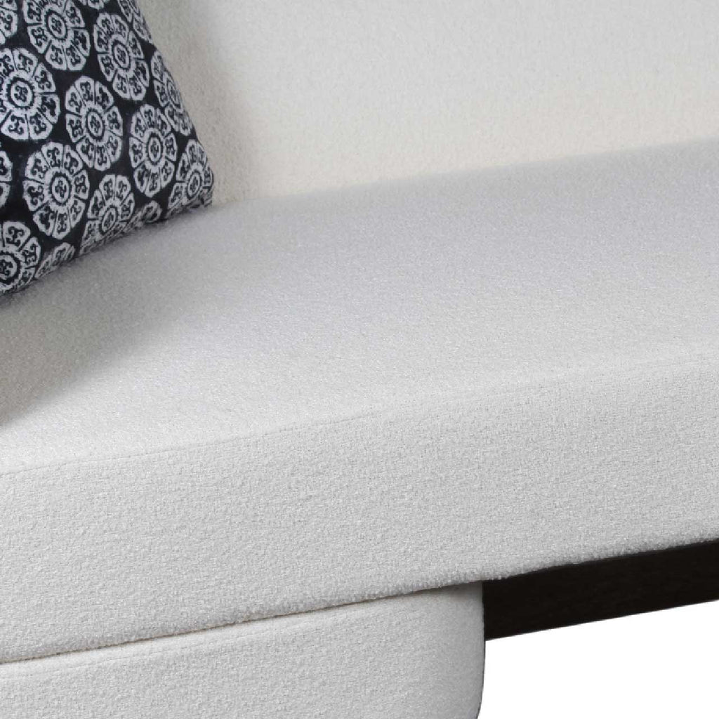Aleesos Mango Wood Fabric Modern Sofa