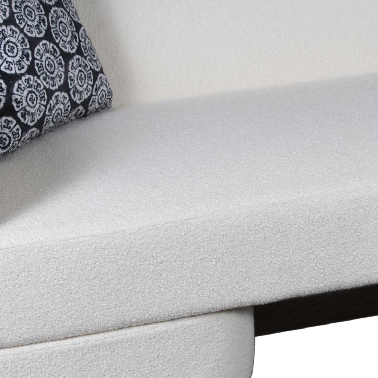 Aleesos Mango Wood Fabric Modern Sofa