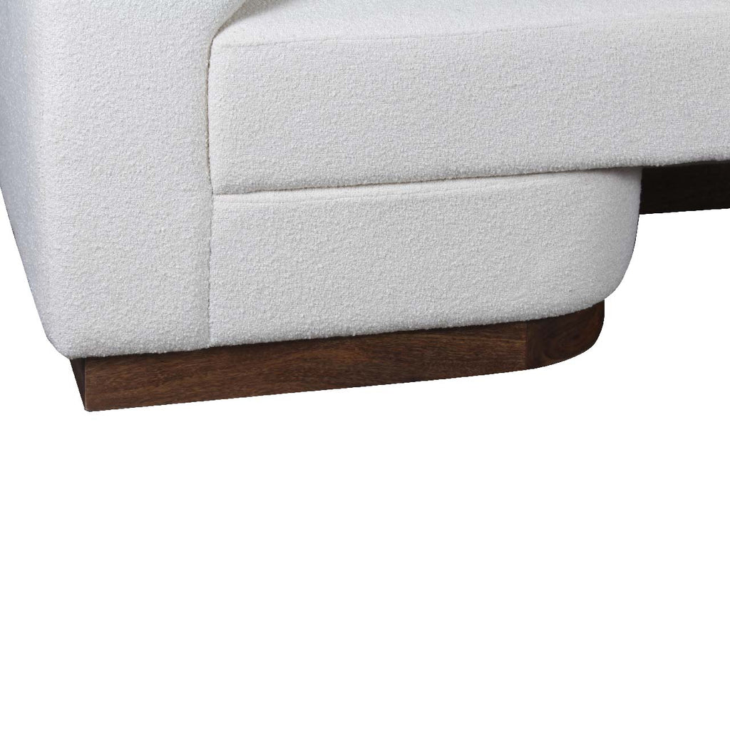 Aleesos Mango Wood Fabric Modern Sofa
