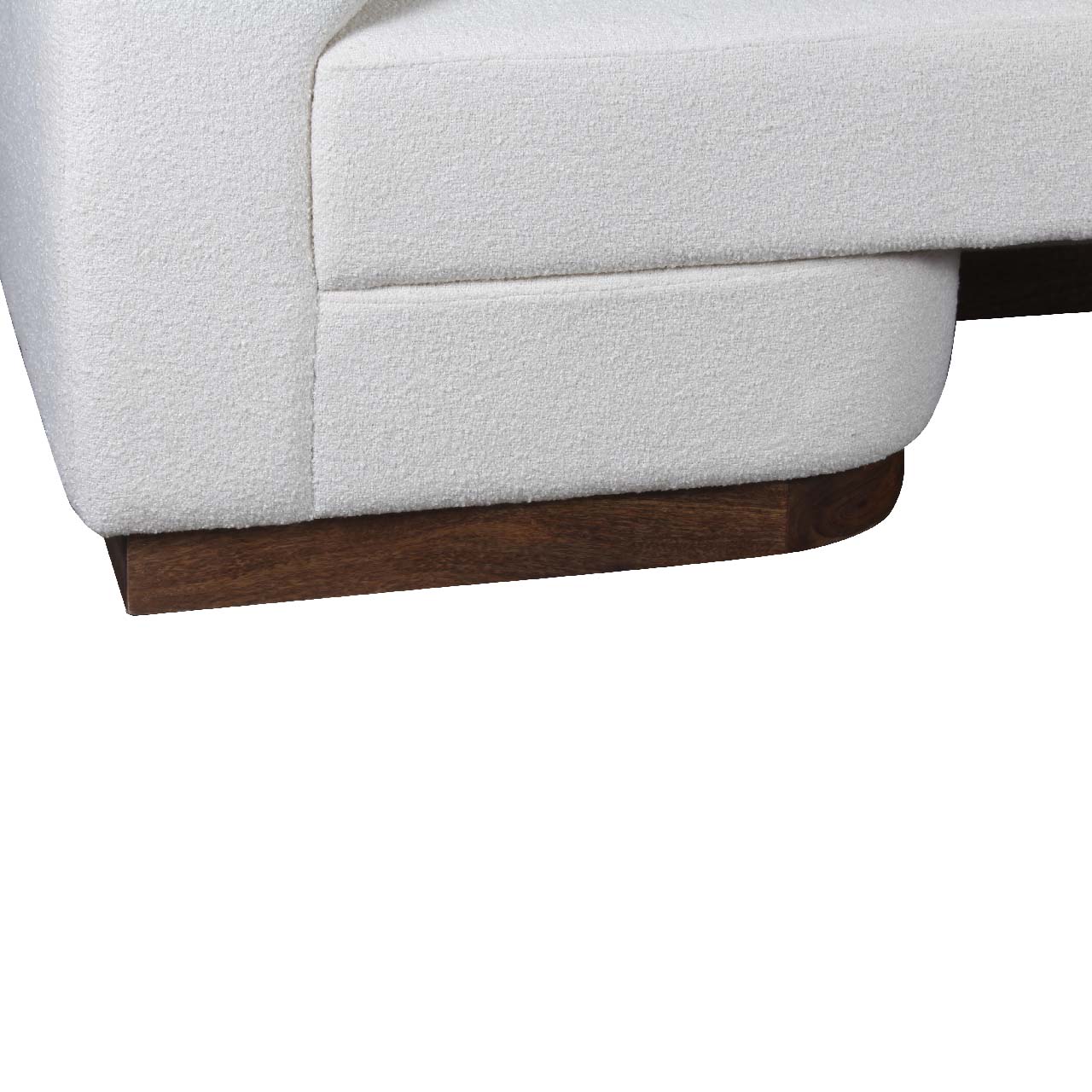 Aleesos Mango Wood Fabric Modern Sofa