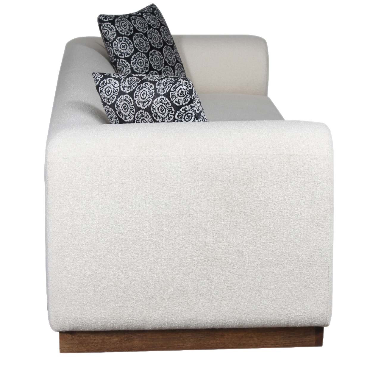 Aleesos Mango Wood Fabric Modern Sofa