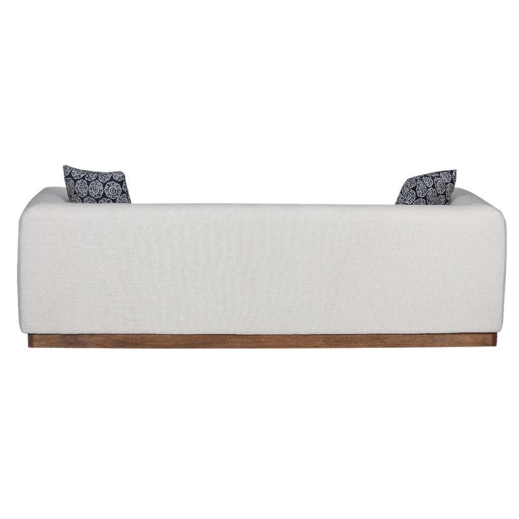 Aleesos Mango Wood Fabric Modern Sofa