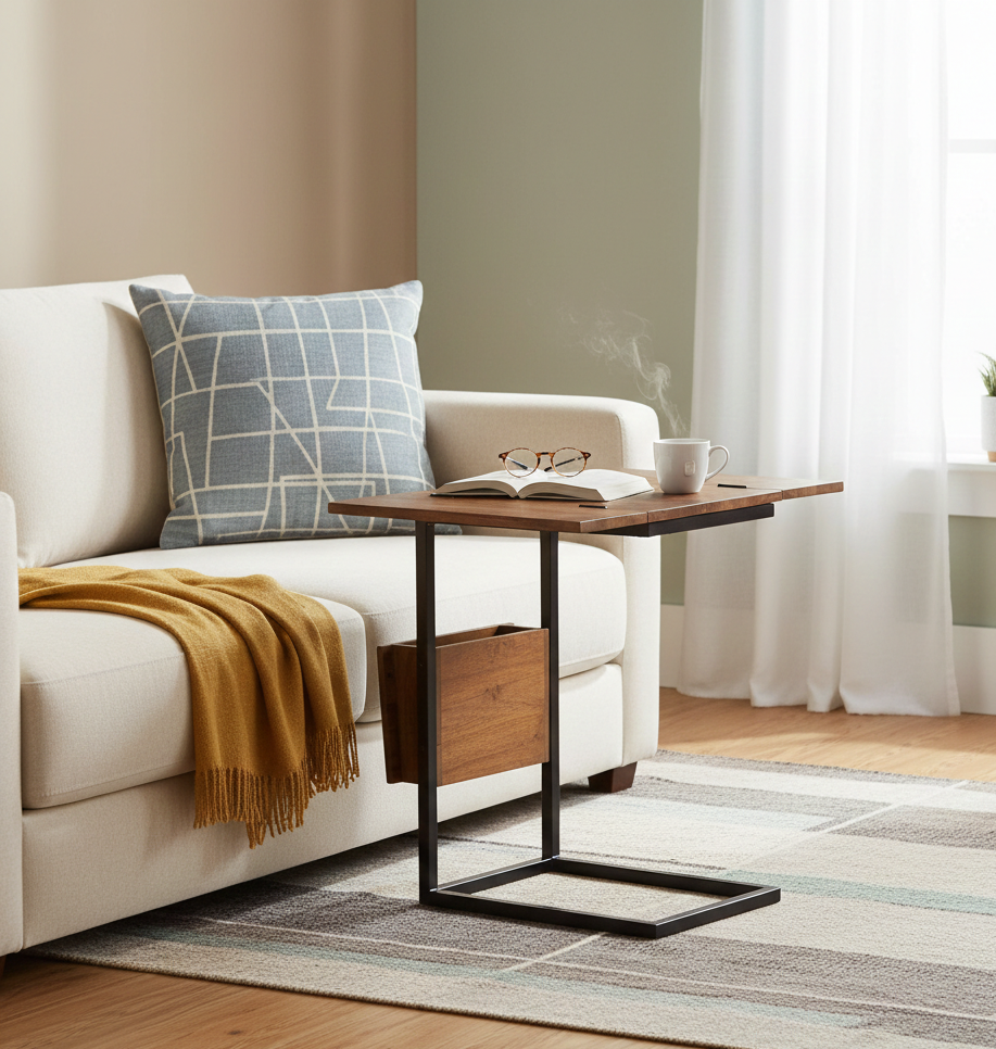 Allen Mango Wood Metal C Table