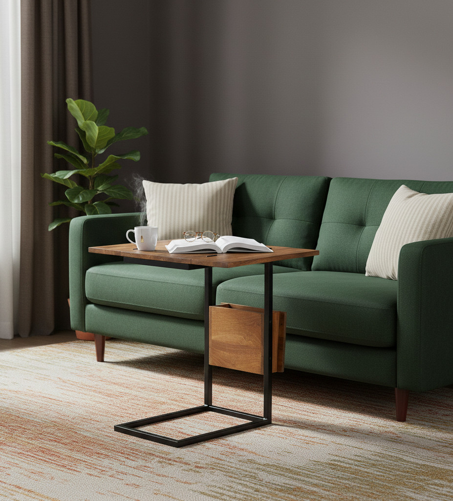 Allen Mango Wood Metal C Table
