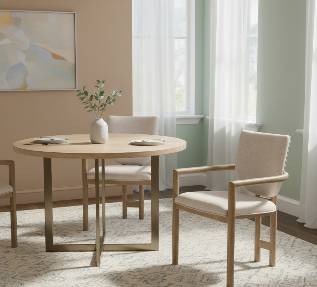 Allie Mango Wood Dining Arm Chair Upholstery