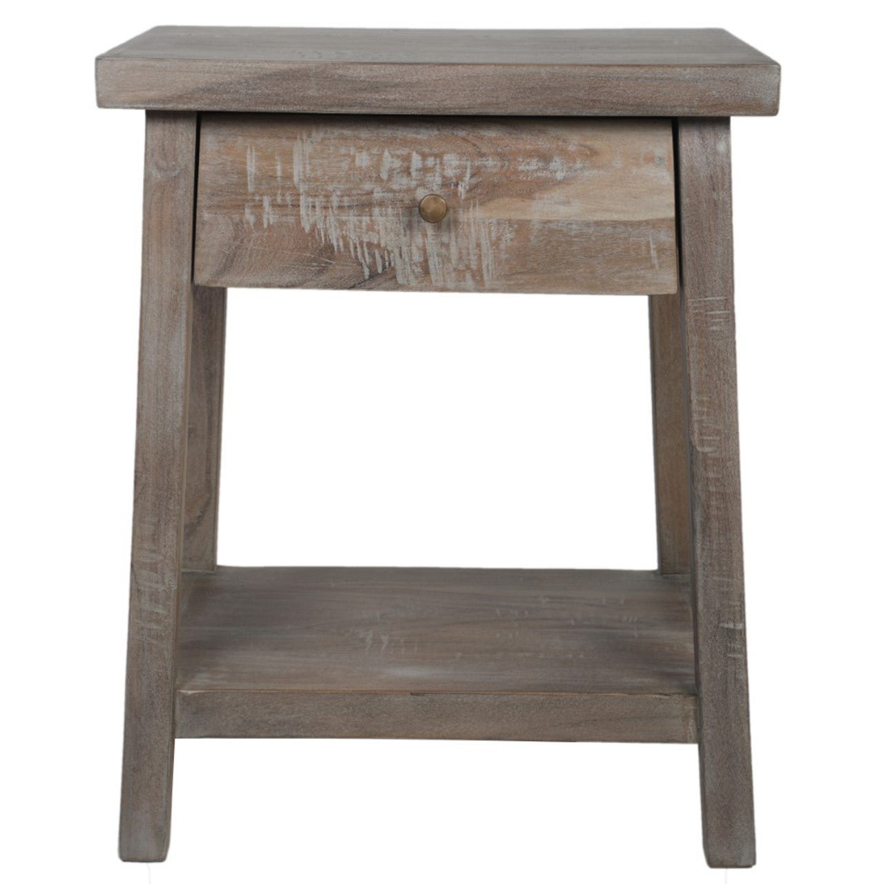 Amara Acacia Wood Side Table with Drawer