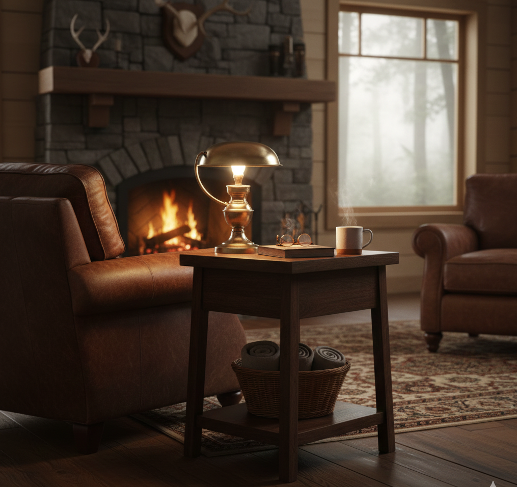 Amara Acacia Wood Side Table with Drawer