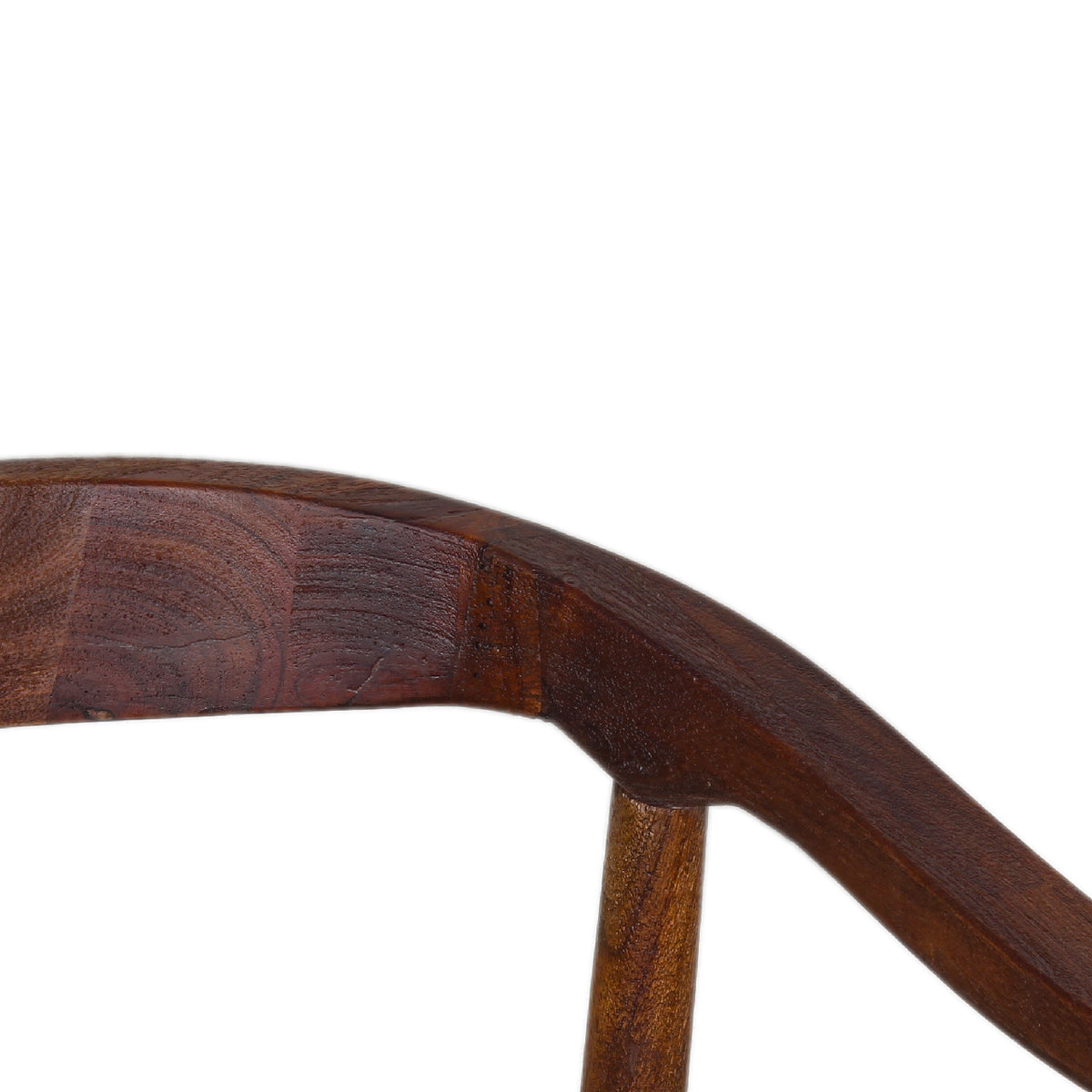 Anbu Acacia Wood Dining Armchair - Washed Walnut / Grey