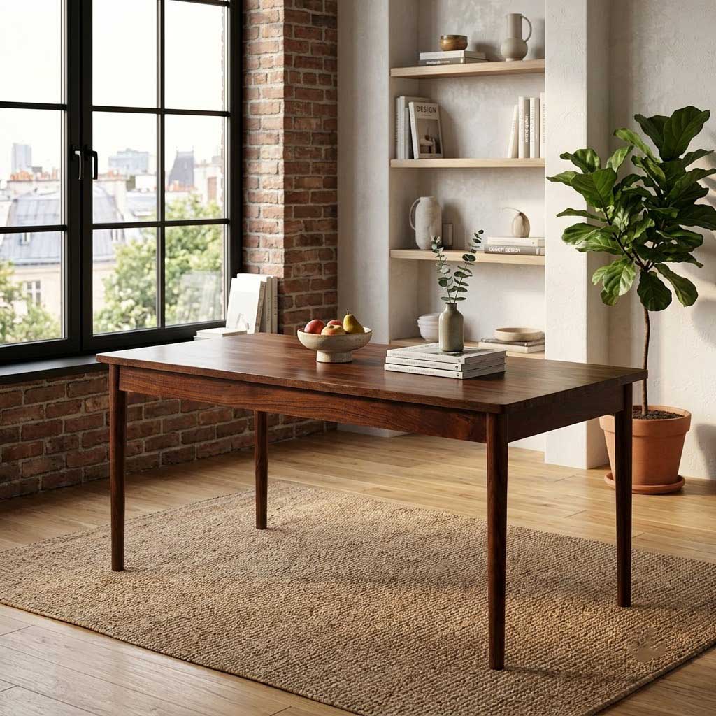 Anbu Acacia Dining Table Walnut Small