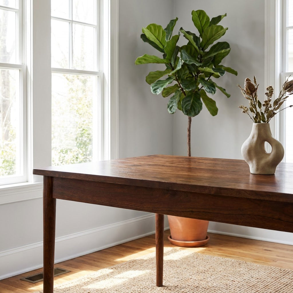Anbu Acacia Dining Table Walnut Small