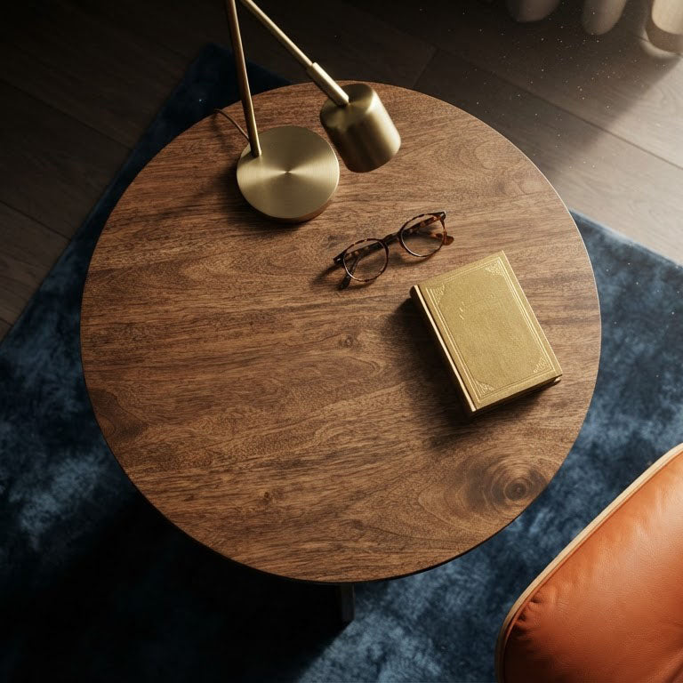 Anca Mango Wood Martini Table - Strip Pine