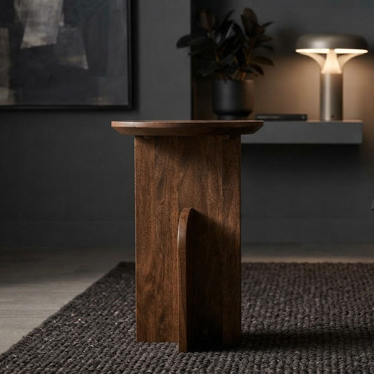 Anca Mango Wood Martini Table - Strip Pine