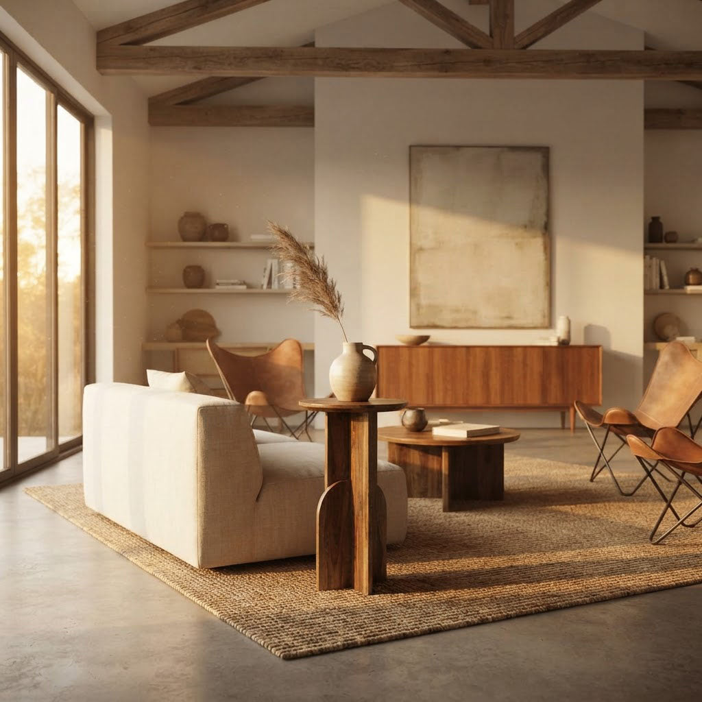 Anca Mango Wood Martini Table - Strip Pine