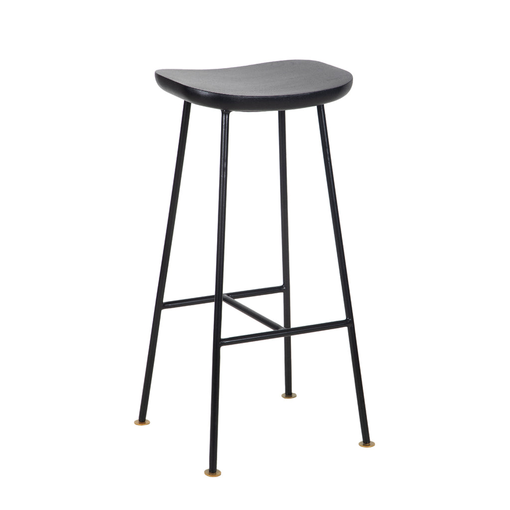 Aniko Metal Stand With Wood Seat Bar Stool