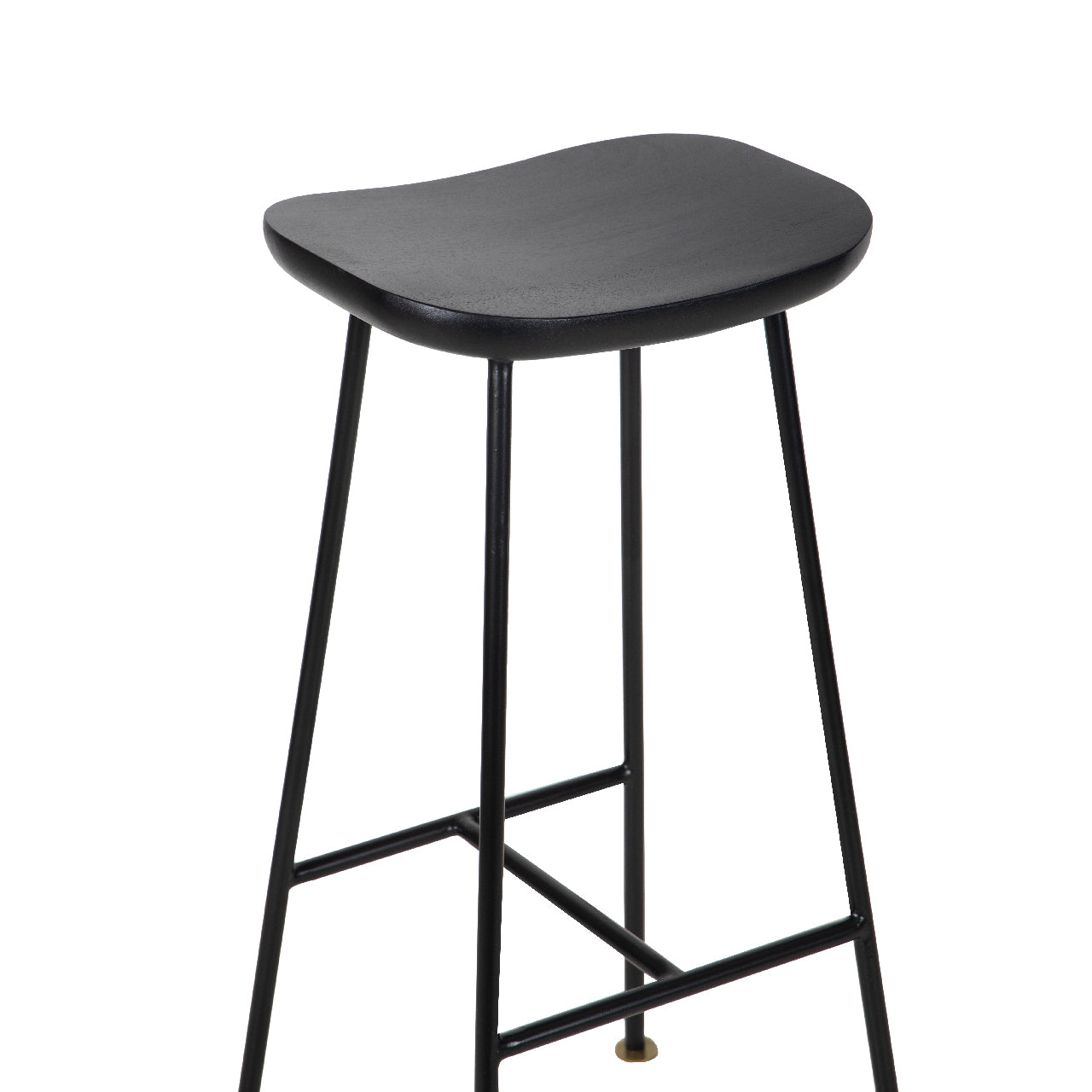 Aniko Metal Stand With Wood Seat Bar Stool