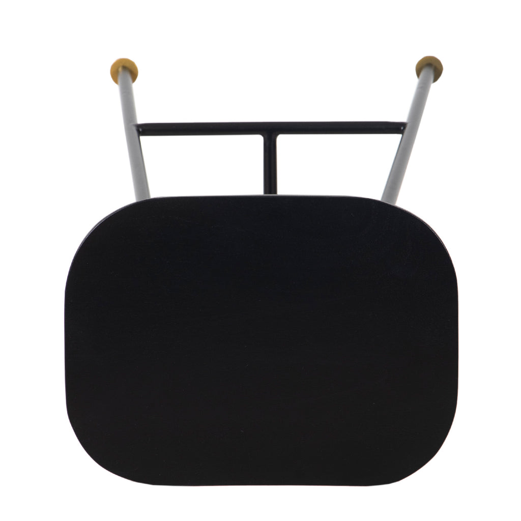 Aniko Metal Stand With Wood Seat Bar Stool