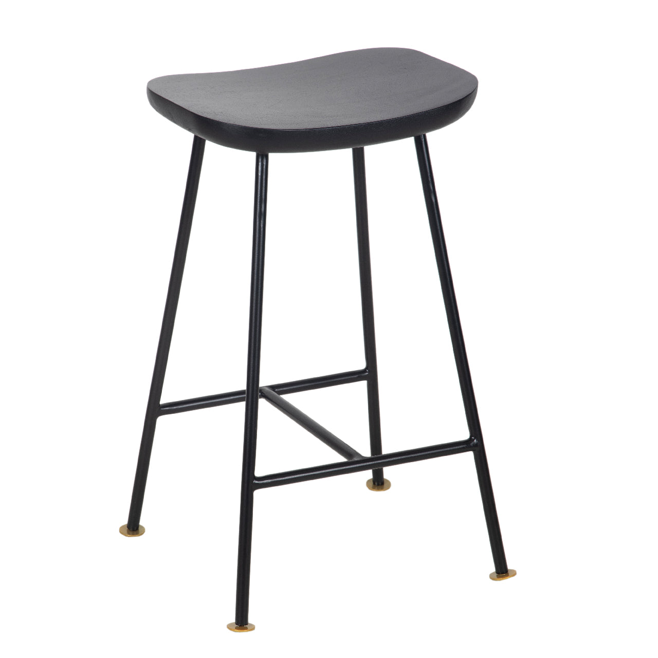 Aniko Metal Stand With Wood Seat Counter Stool