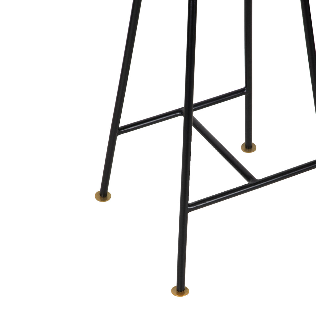 Aniko Metal Stand With Wood Seat Counter Stool