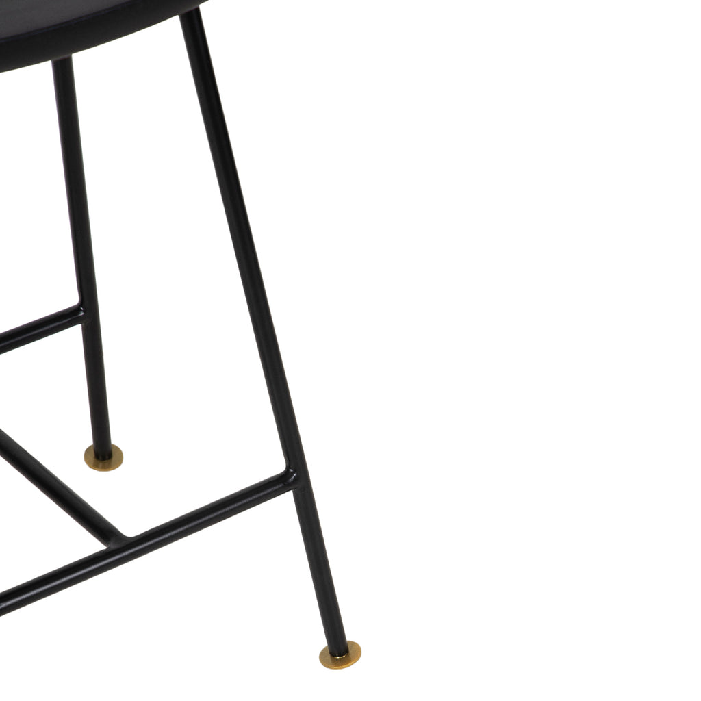 Aniko Metal Stand With Wood Seat Counter Stool