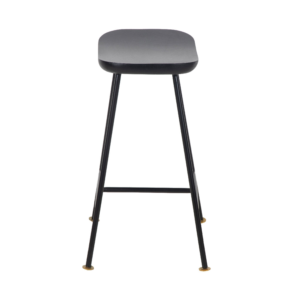 Aniko Metal Stand With Wood Seat Counter Stool