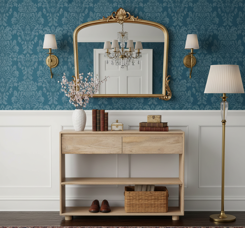 Anton Mango Wood 2 Drawer Console Table
