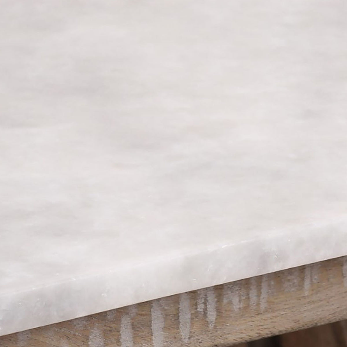 Antwerp Mango Wood Marble Top Console Table - Salvage / White