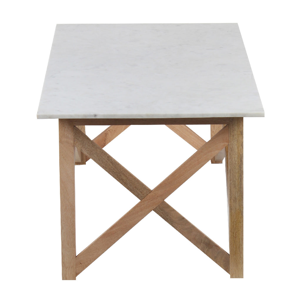 Antwerp Mango Wood Marble Coffee Table