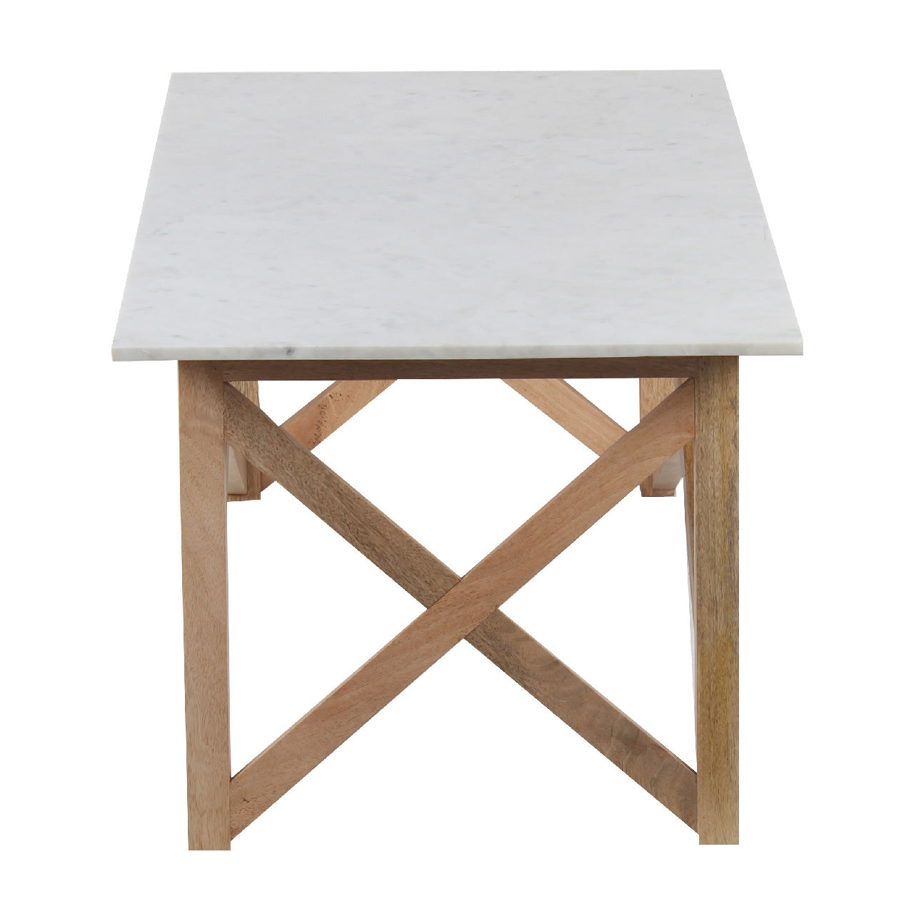 Antwerp Mango Wood Marble Coffee Table
