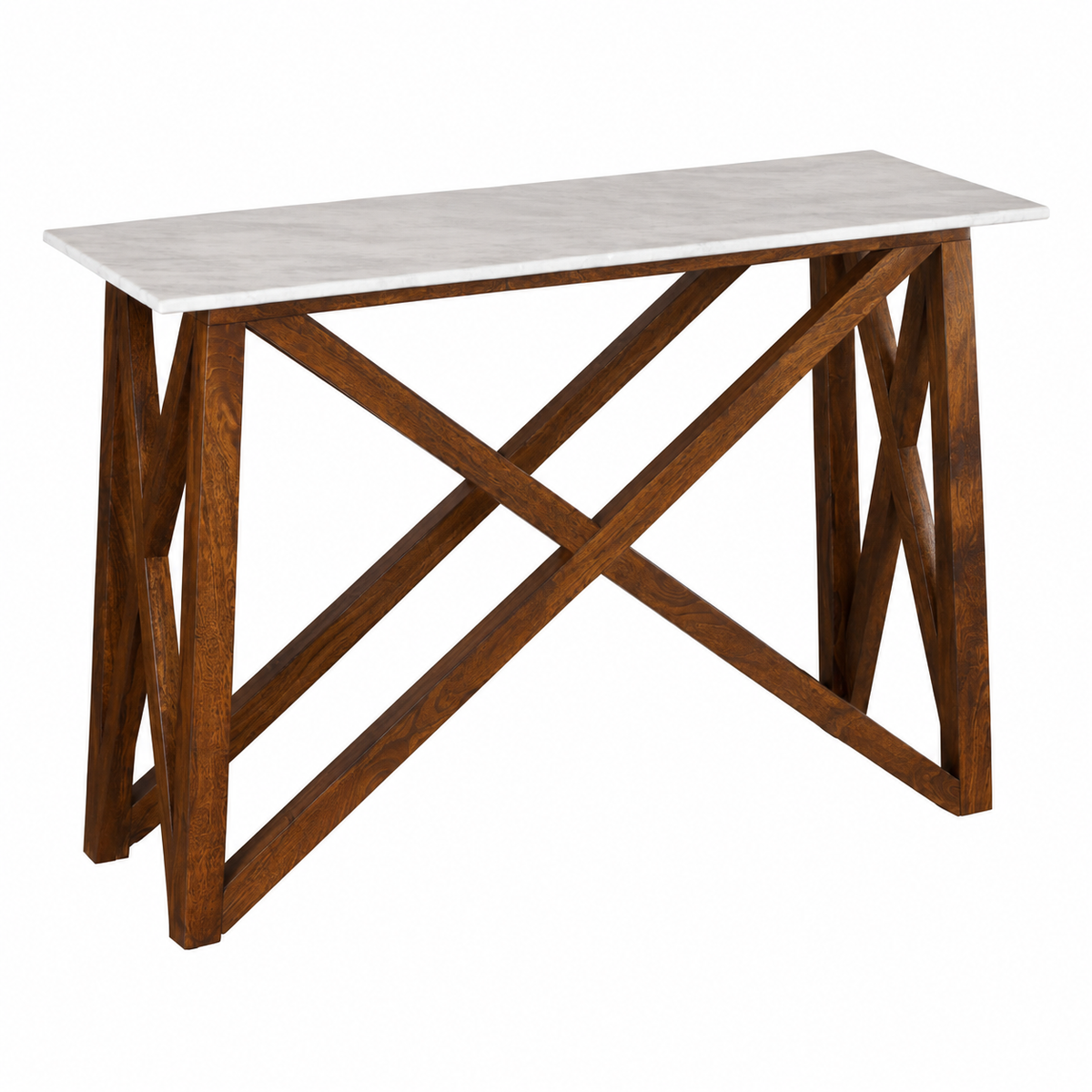 Antwerp Mango Wood Marble Top Console Table