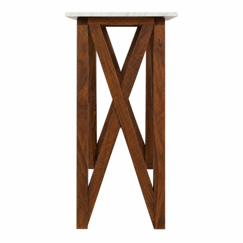 Antwerp Mango Wood Marble Top Console Table
